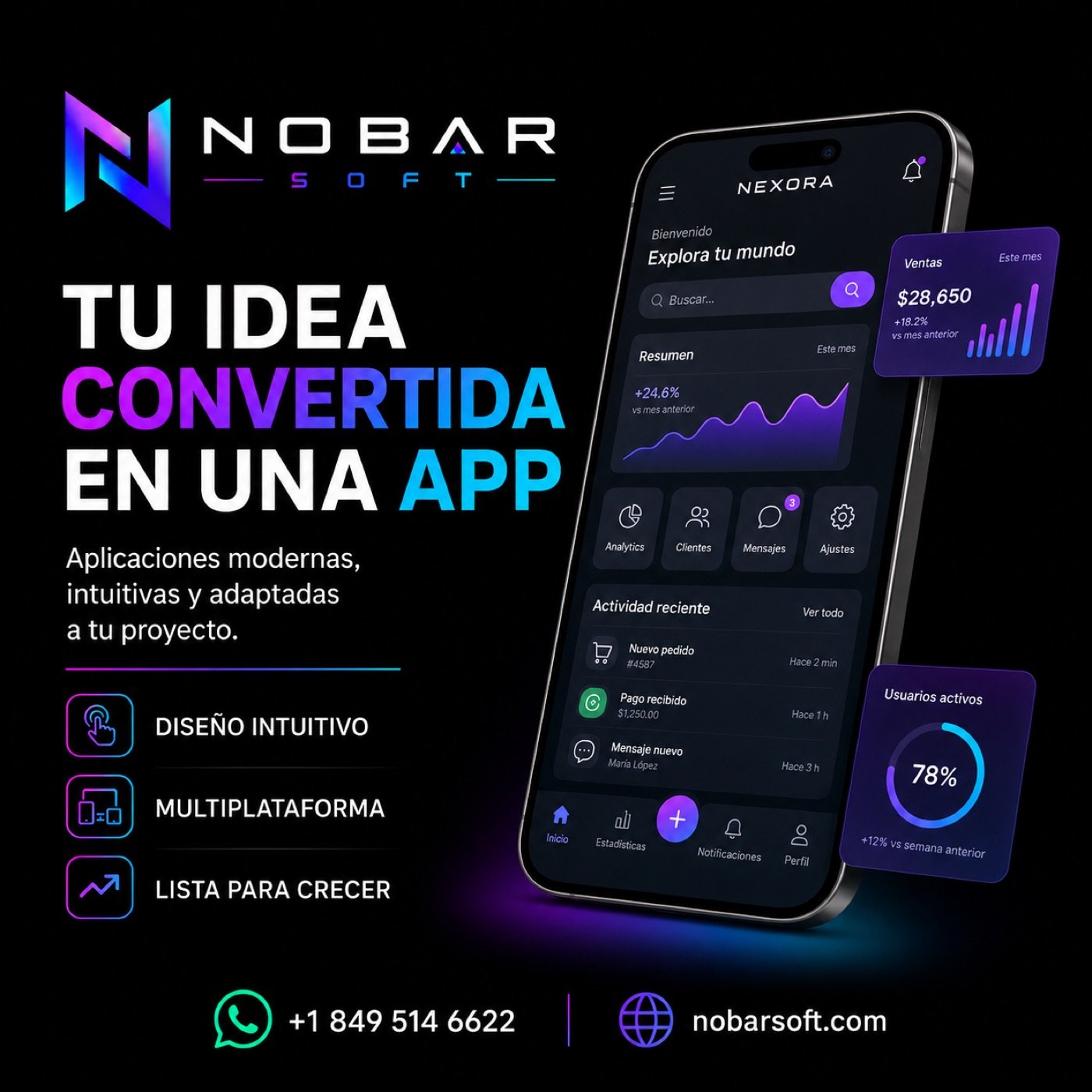 Aplicaciones móviles de NOBAR SOFT