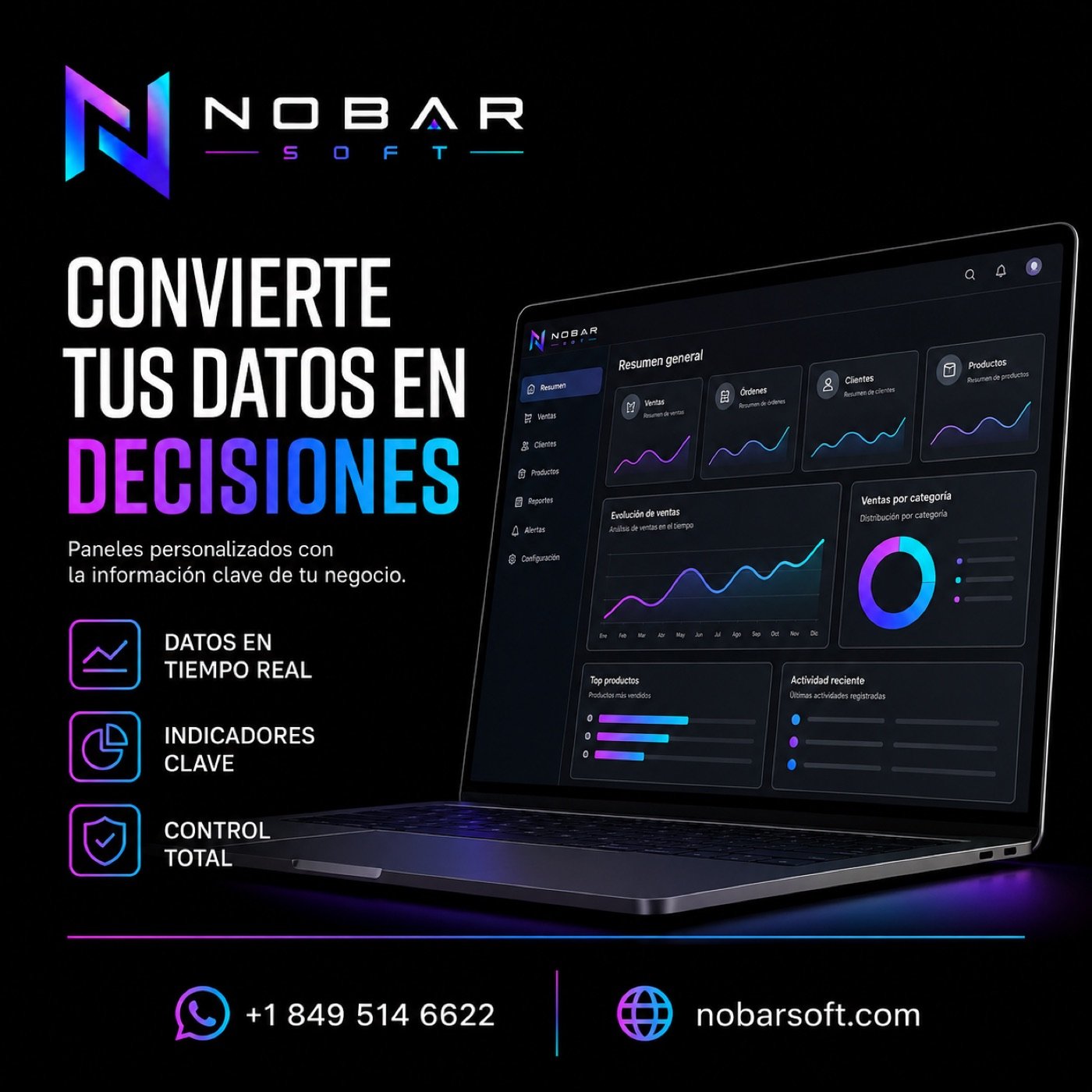 Paneles de datos de NOBAR SOFT