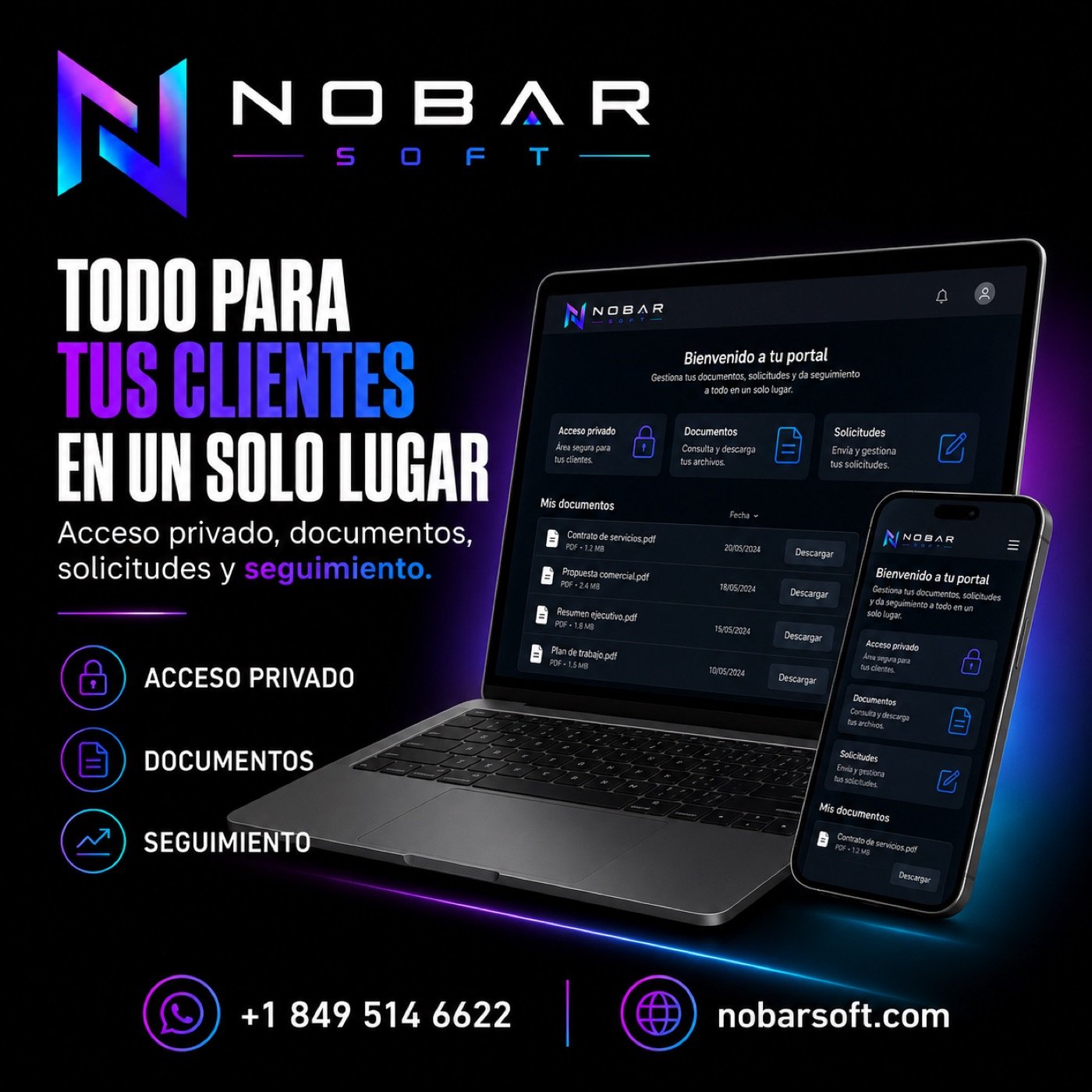 Portal de clientes de NOBAR SOFT